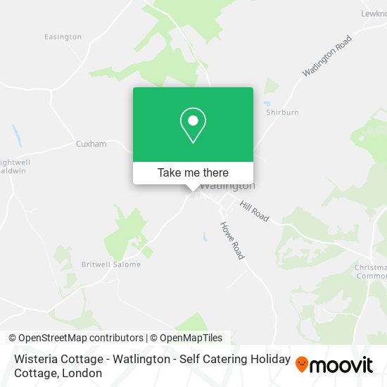 Wisteria Cottage - Watlington - Self Catering Holiday Cottage map