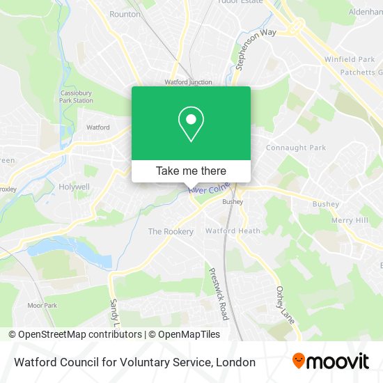 Watford Council for Voluntary Service map