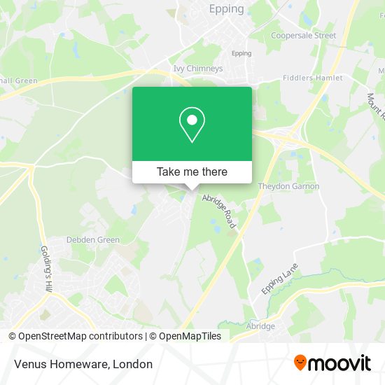 Venus Homeware map