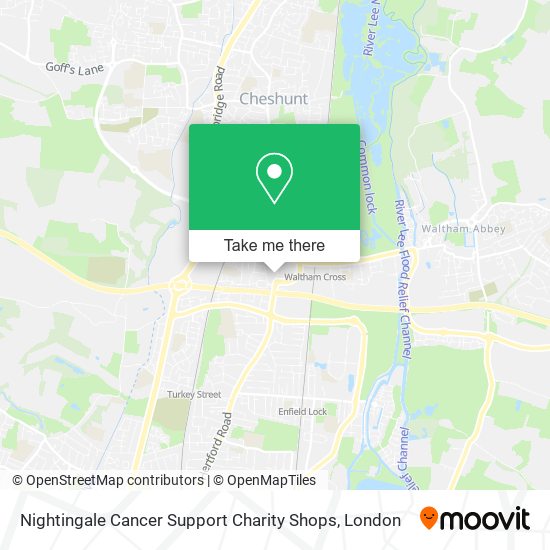Nightingale Cancer Support Charity Shops map