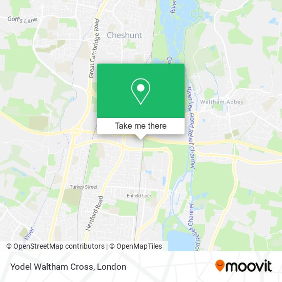 Yodel Waltham Cross map