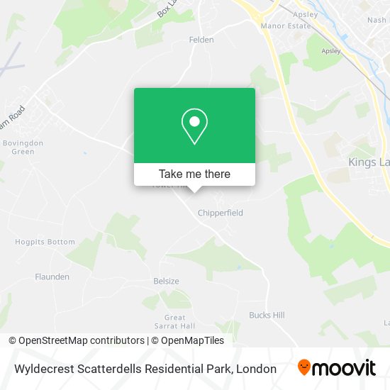 Wyldecrest Scatterdells Residential Park map