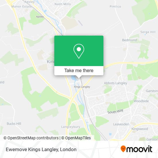 Ewemove Kings Langley map