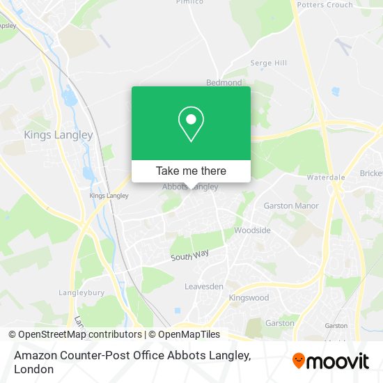 Amazon Counter-Post Office Abbots Langley map