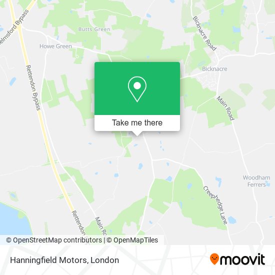 Hanningfield Motors map
