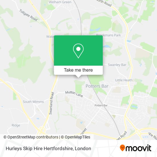 Hurleys Skip Hire Hertfordshire map