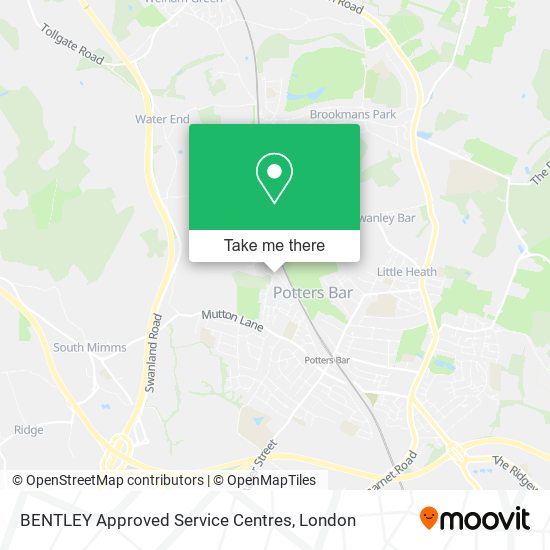BENTLEY Approved Service Centres map