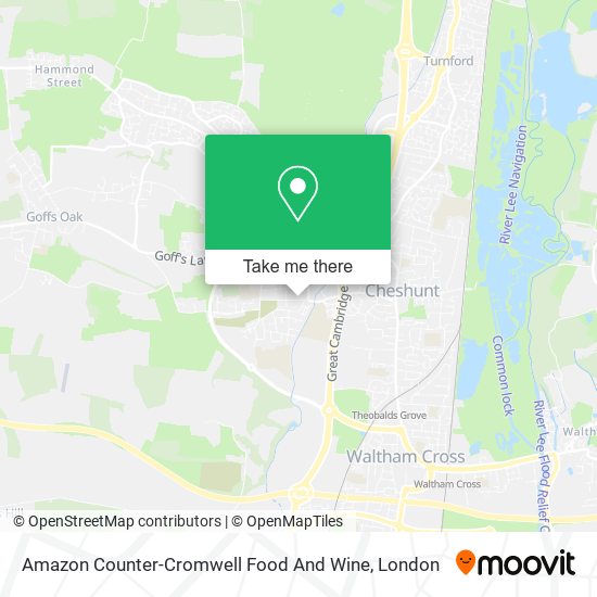 Amazon Counter-Cromwell Food And Wine map