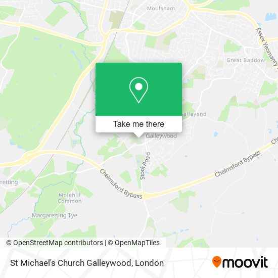 St Michael's Church Galleywood map