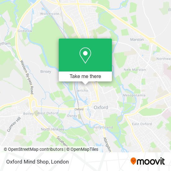 Oxford Mind Shop map
