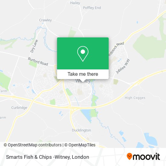 Smarts Fish & Chips -Witney map
