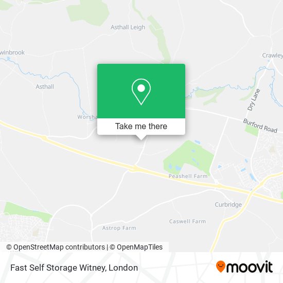 Fast Self Storage Witney map