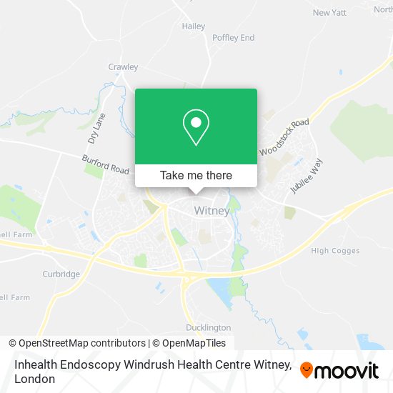 Inhealth Endoscopy Windrush Health Centre Witney map