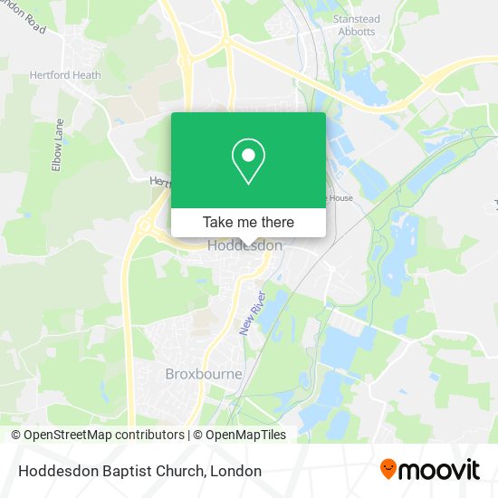 Hoddesdon Baptist Church map