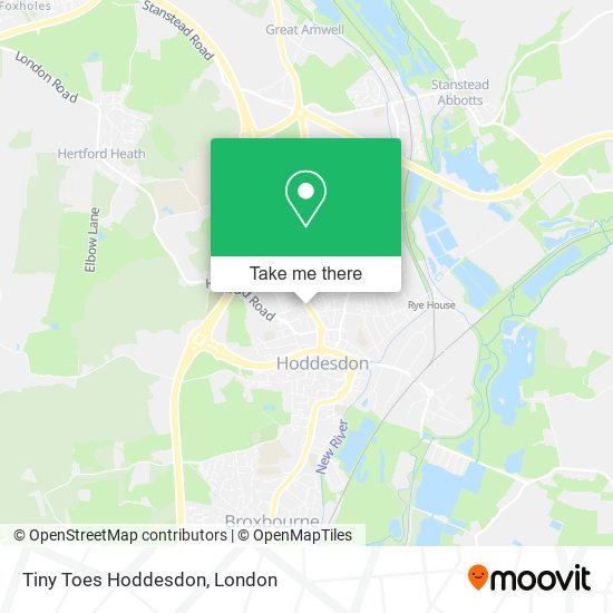 Tiny Toes Hoddesdon map