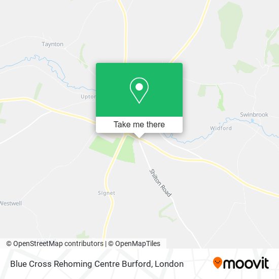 Blue Cross Rehoming Centre Burford map