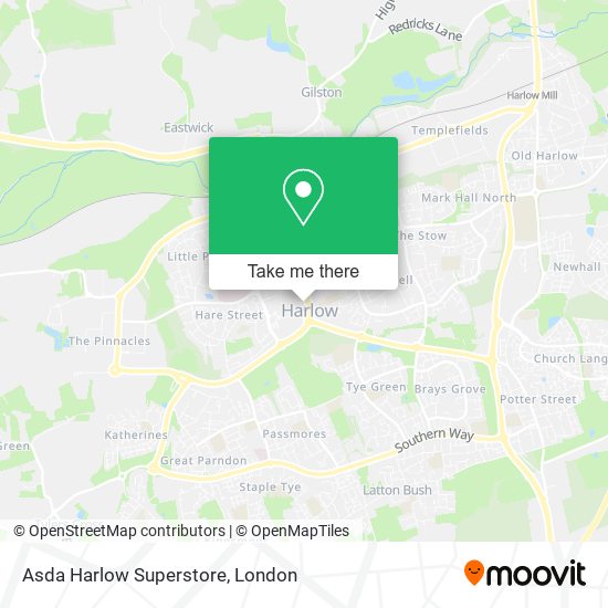 Asda Harlow Superstore map
