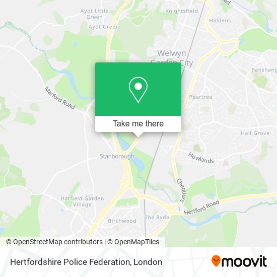Hertfordshire Police Federation map