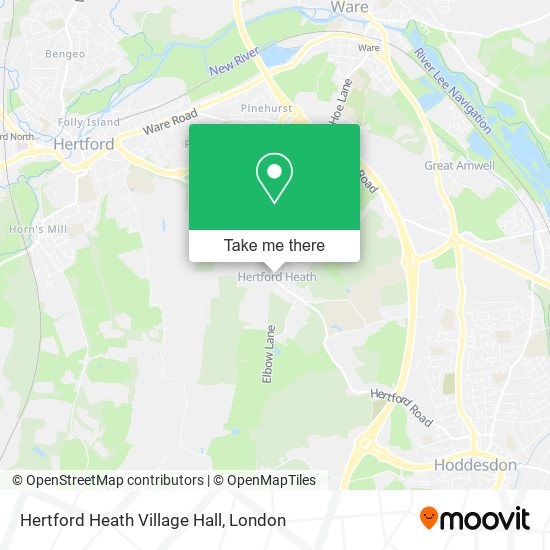 Hertford Heath Village Hall map