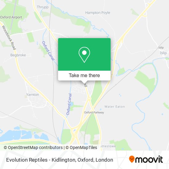 Evolution Reptiles - Kidlington, Oxford map