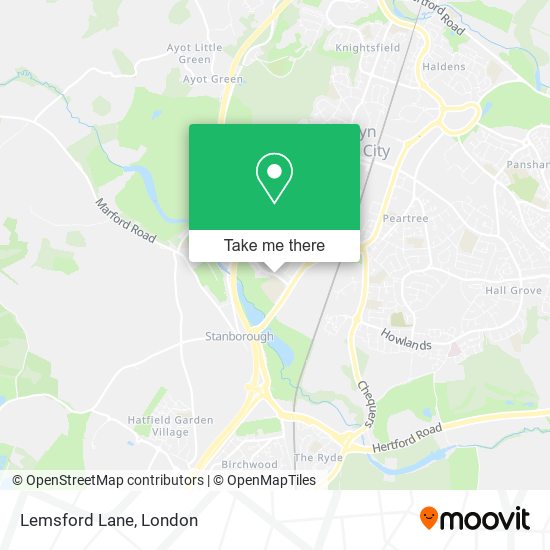 Lemsford Lane map