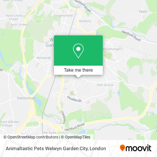 Animaltastic Pets Welwyn Garden City map