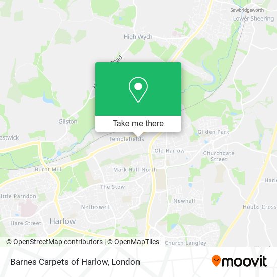 Barnes Carpets of Harlow map