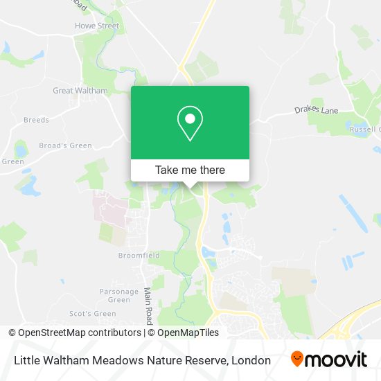 Little Waltham Meadows Nature Reserve map