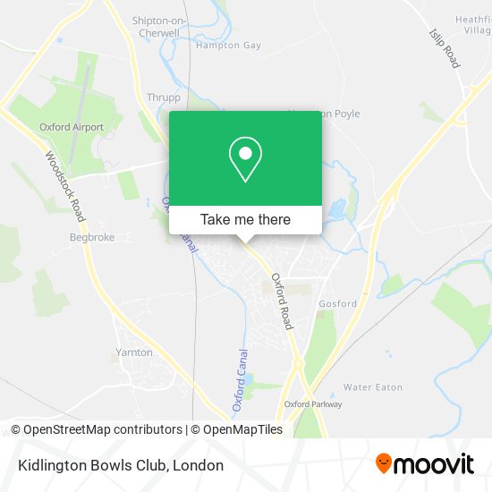 Kidlington Bowls Club map