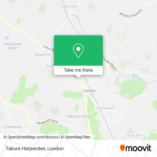 Tabure Harpenden map