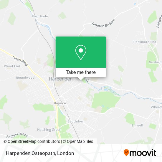 Harpenden Osteopath map