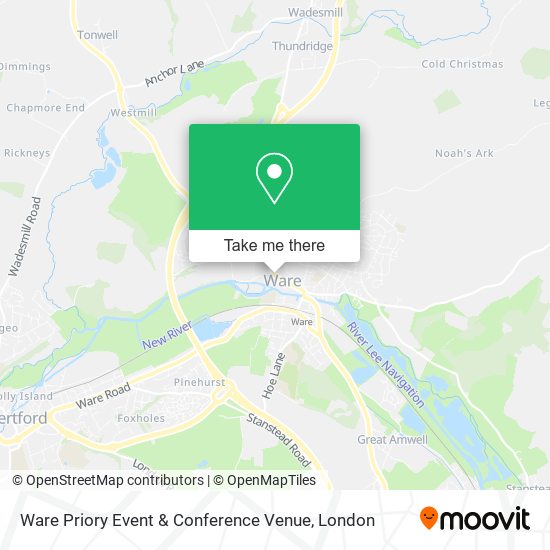 Ware Priory Event & Conference Venue map
