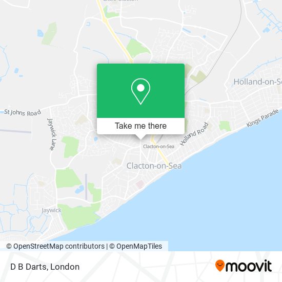 D B Darts map