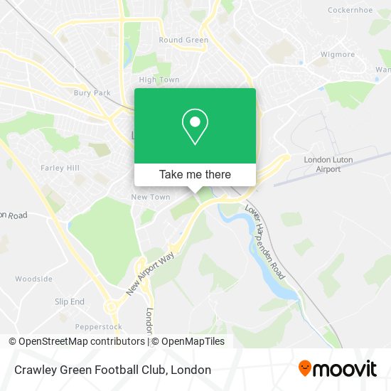 Crawley Green Football Club map