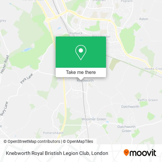 Knebworth Royal Bristish Legion Club map