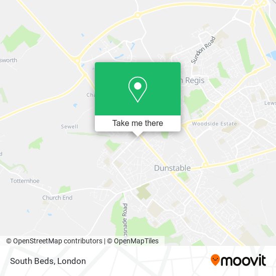 South Beds map