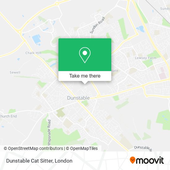 Dunstable Cat Sitter map