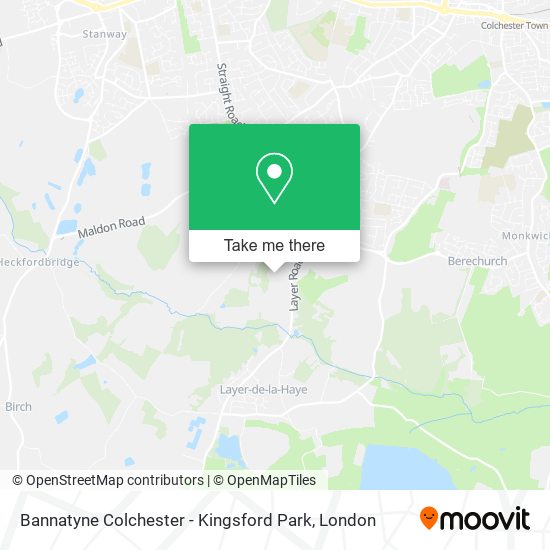 Bannatyne Colchester - Kingsford Park map