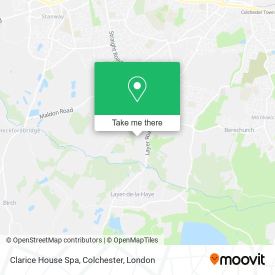 Clarice House Spa, Colchester map