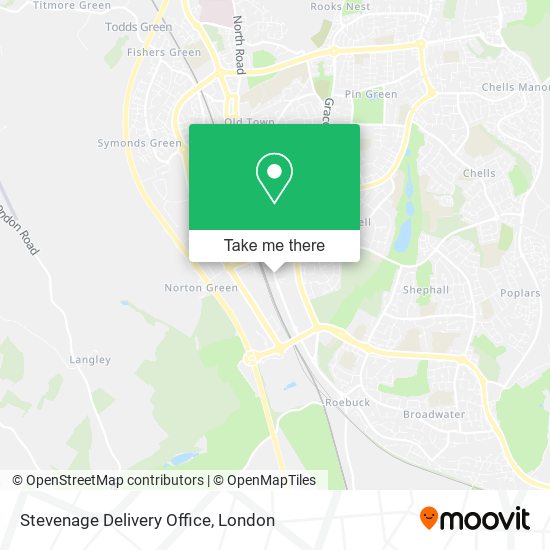 Stevenage Delivery Office map