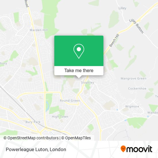 Powerleague Luton map