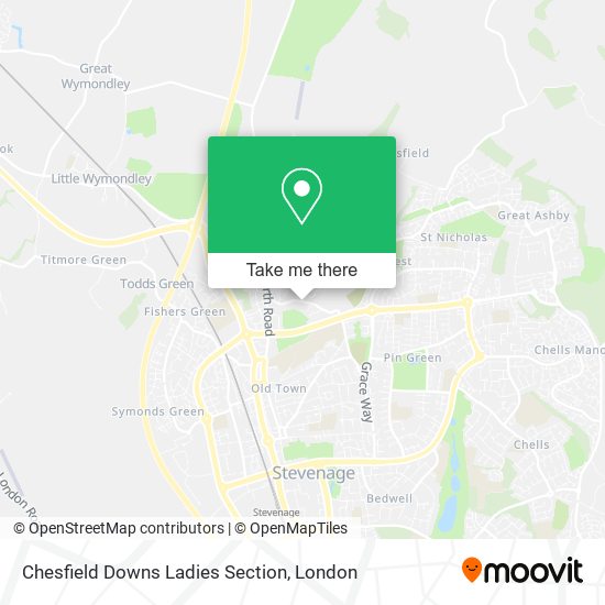 Chesfield Downs Ladies Section map
