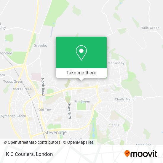 K C Couriers map