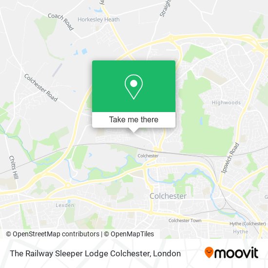 The Railway Sleeper Lodge Colchester map