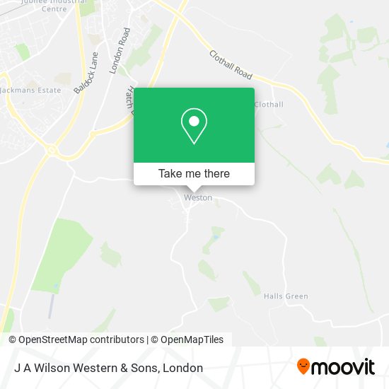 J A Wilson Western & Sons map