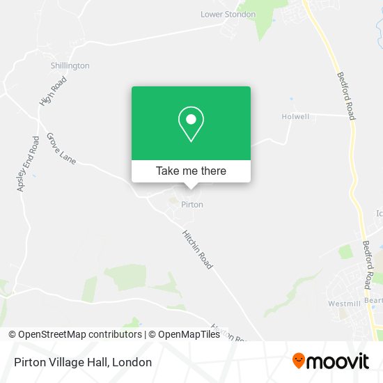 Pirton Village Hall map