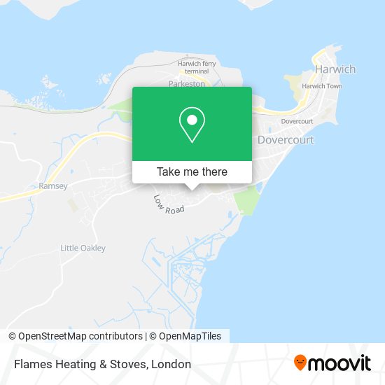Flames Heating & Stoves map