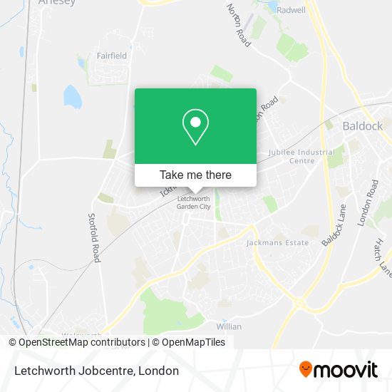 Letchworth Jobcentre map