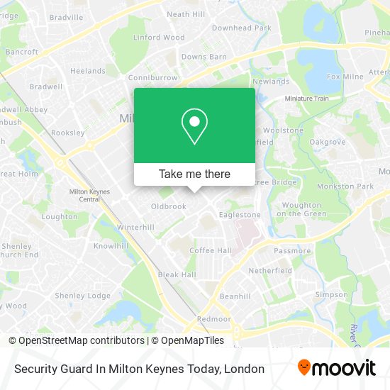 Security Guard In Milton Keynes Today map