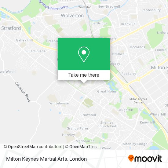 Milton Keynes Martial Arts map